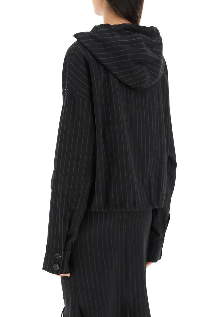 商品Max Mara|FIDO PINSTRIPED JACKET WITH ZIP AND HOOD,价格¥1435,第4张图片详细描述