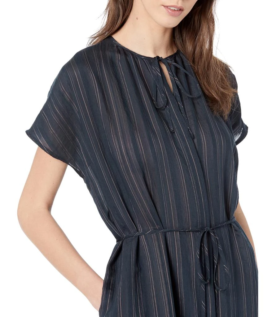 商品Vince|Short Sleeve Drapey Stripe Shirred Dress,价格¥1776,第3张图片详细描述