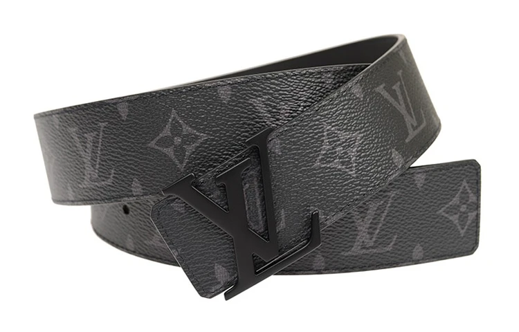 商品[国内直发] Louis Vuitton|【可定制刻字】 路易威登 LV 标志平滑扣 牛皮 腰带 男款 黑色 宽4厘米 #   礼盒,价格¥5581,第9张图片详细描述