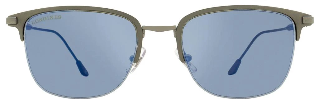 商品Longines|Longines Men's Rectangular Sunglasses LG0022 09C Matte Gunmetal/Blue 53mm,价格¥1173,第2张图片详细描述