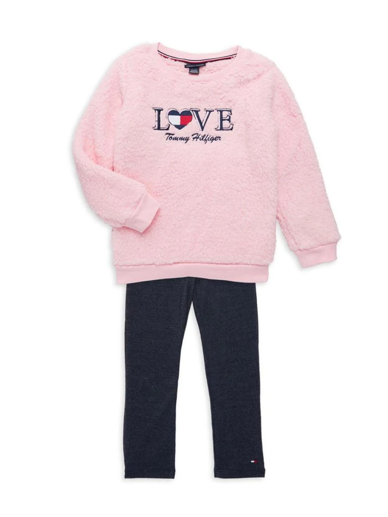 商品Tommy Hilfiger|Little Girl's 2-Piece Love Sweater & Leggings Set,价格¥188,第1张图片