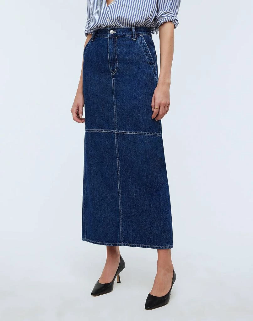 商品Madewell|Denim Carpenter Maxi Skirt in Handlon Wash,价格¥238,第2张图片详细描述