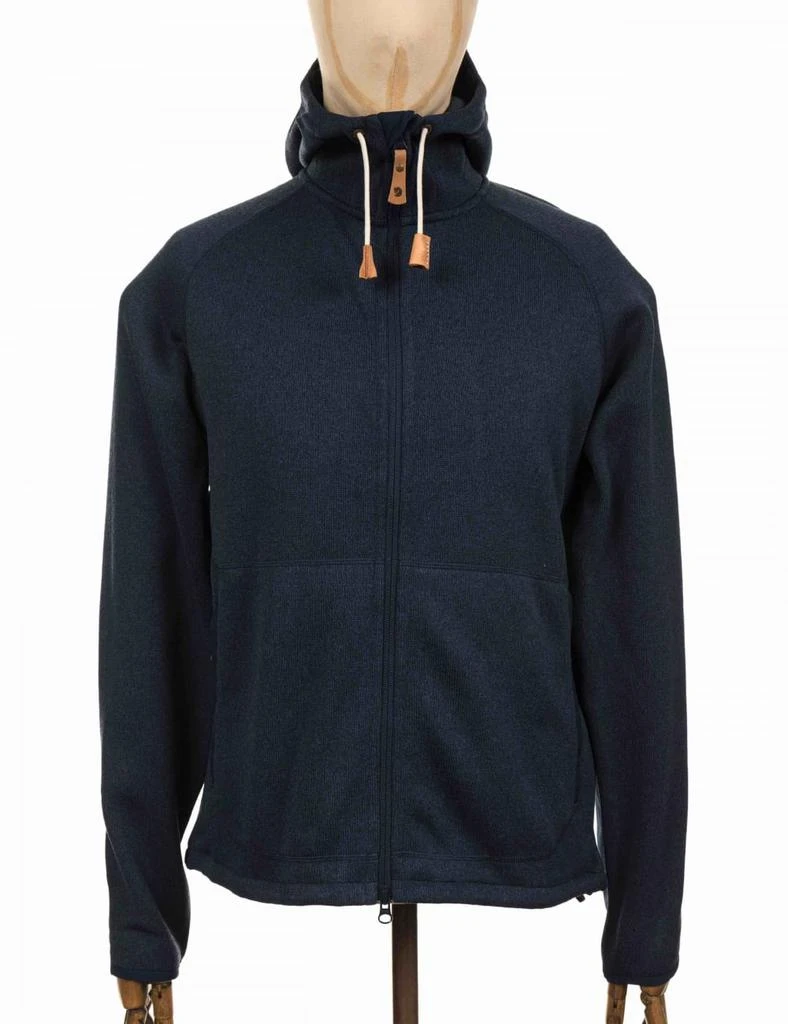 商品Fjällräven|Fjallraven Ovik Fleece Zip Hooded Sweat - Navy,价格¥1490,第1张图片