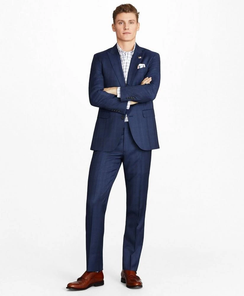 商品Brooks Brothers|Milano Fit Three-Button Plaid 1818 Suit,价格¥2997,第1张图片