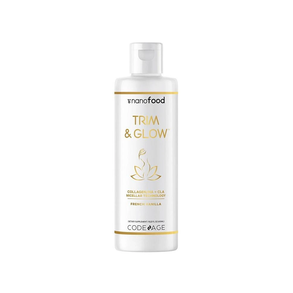 商品Codeage|Liposomal Trim & Glow, CLA + HA , Tri Collagen Vanilla Liquid Whey Protein - 15.22 fl oz,价格¥598,第1张图片