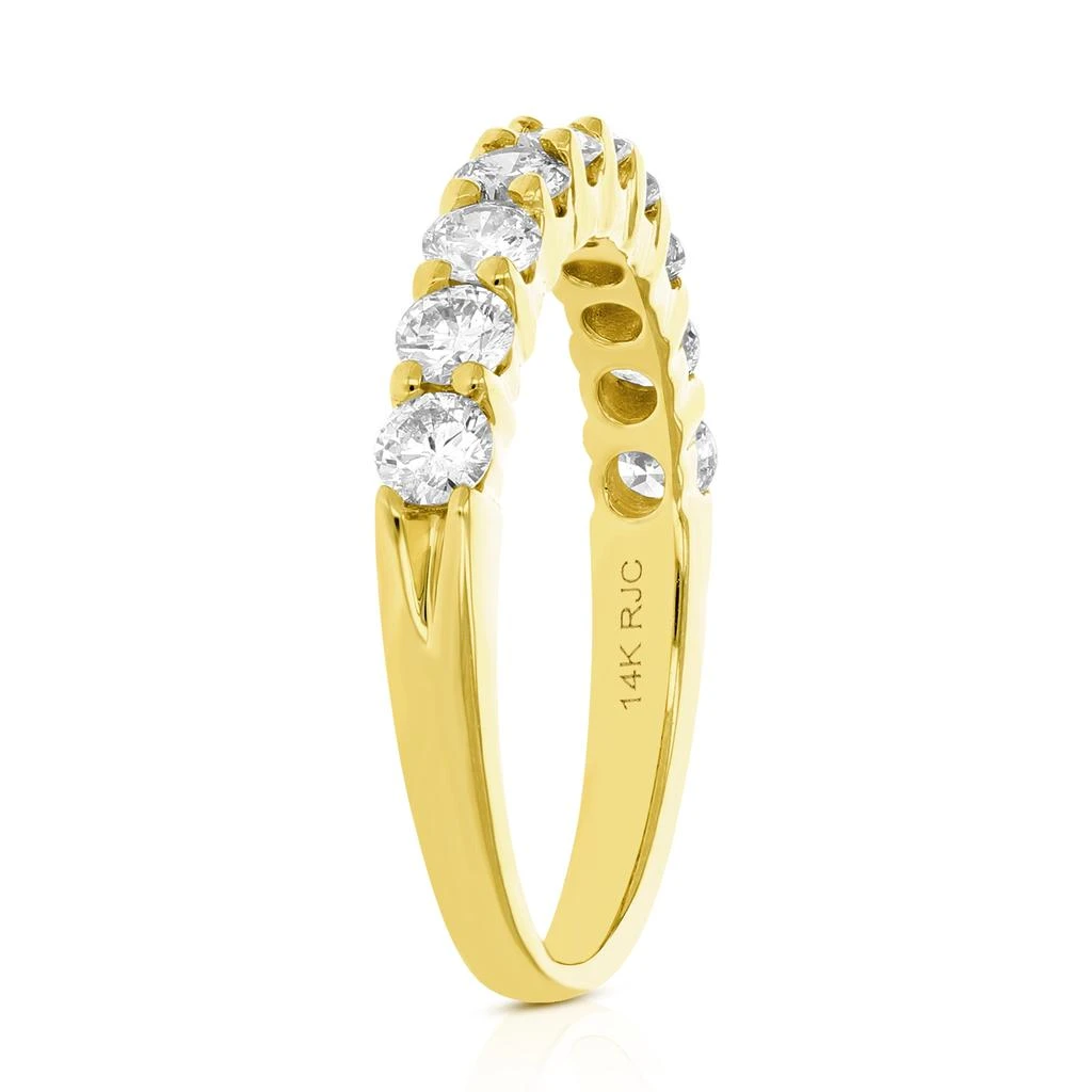 商品Vir Jewels|1 cttw Diamond Wedding Band 14K Yellow Gold Prong Set 10 Stones Round,价格¥7068,第2张图片详细描述