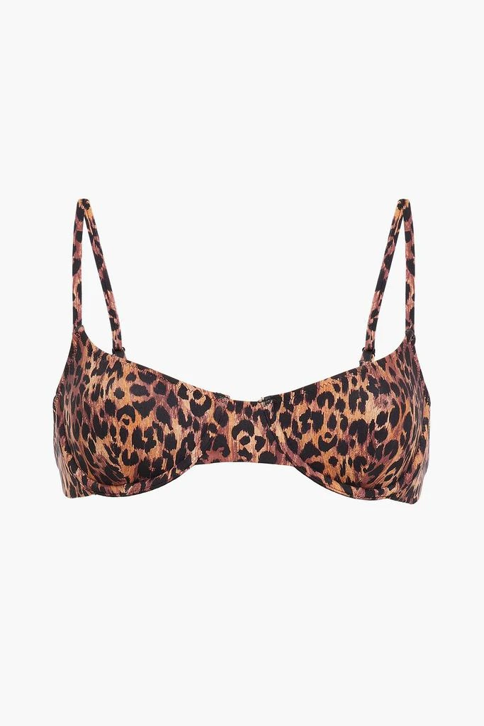 商品Solid & Striped|The Eva leopard-print underwired bikini top,价格¥328,第1张图片
