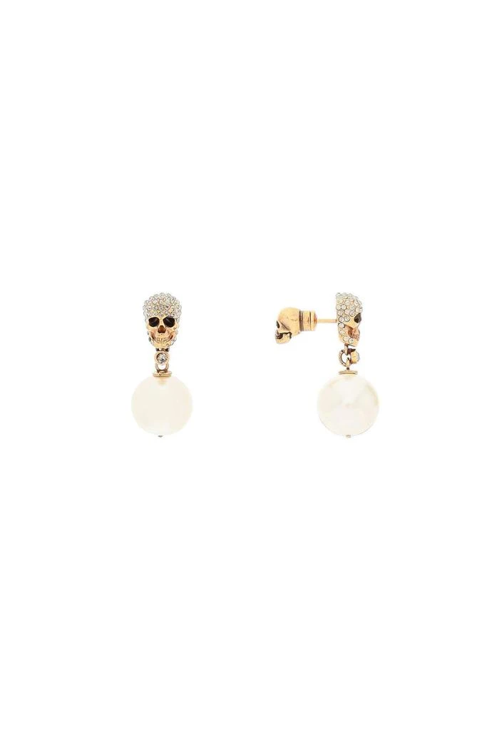 商品Alexander McQueen|Alexander mcqueen pave skull earrings with pearls,价格¥1782,第2张图片详细描述