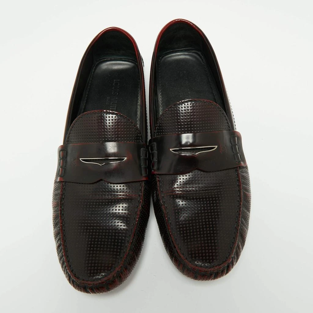 商品[二手商品] Louis Vuitton|Louis Vuitton Two-Tone Perforated Leather Penny Loafers Size 45,价格¥2733,第3张图片详细描述