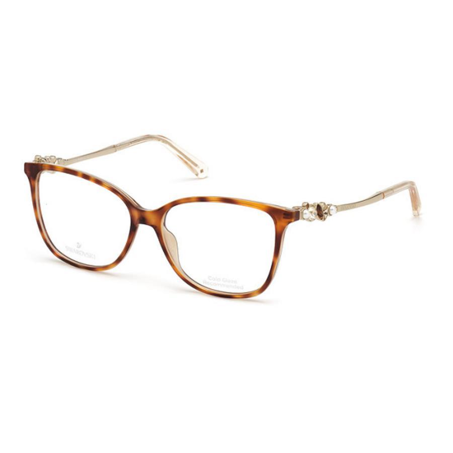 商品Swarovski|Ladies Tortoise Square Eyeglass Frames SK536705655,价格¥387,第1张图片