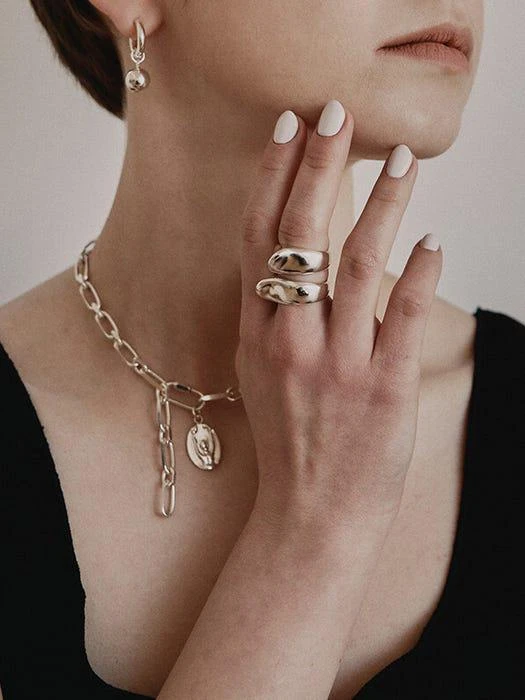 商品MARSBOM|Handle Ring Silver,价格¥1364,第2张图片详细描述