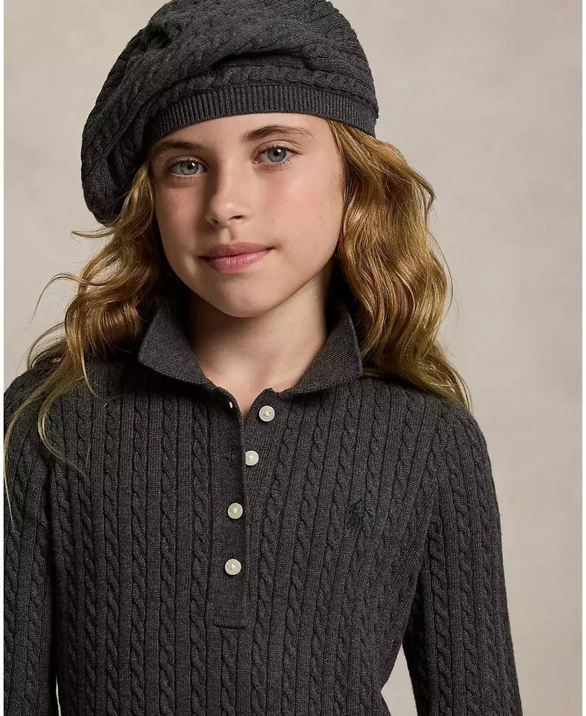 商品Ralph Lauren|Girls 7-16 Mini-Cable Long Sleeve Sweater Dress,价格¥506,第4张图片详细描述
