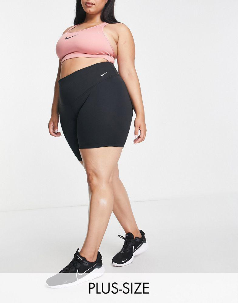 Nike Training Plus One legging booty shorts in black商品第1张图片规格展示
