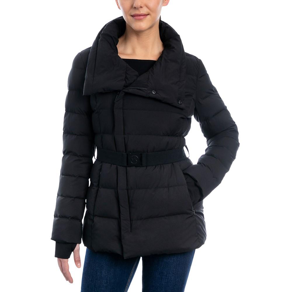 Women's Asymmetric Belted Packable Down Puffer Coat商品第1张图片规格展示