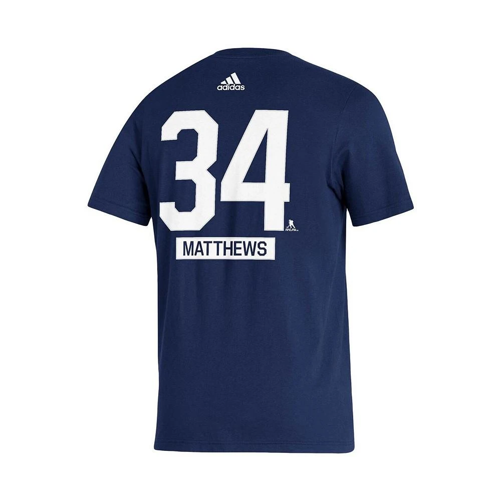 商品Adidas|Men's Auston Matthews Blue Toronto Maple Leafs Player Name Number T-shirt,价格¥188,第3张图片详细描述
