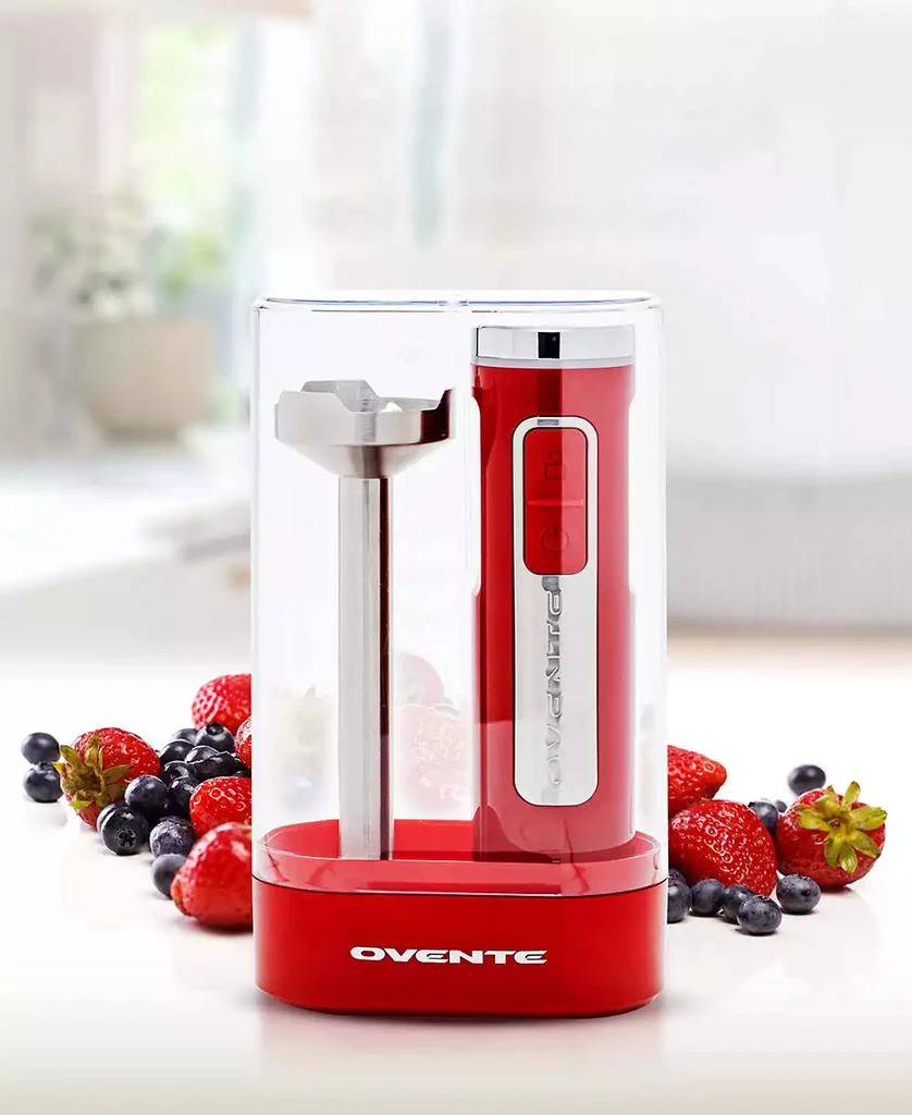 商品OVENTE|Stainless Steel Blades Cordless Rechargeable Hand Blender HR781R,价格¥232,第4张图片详细描述