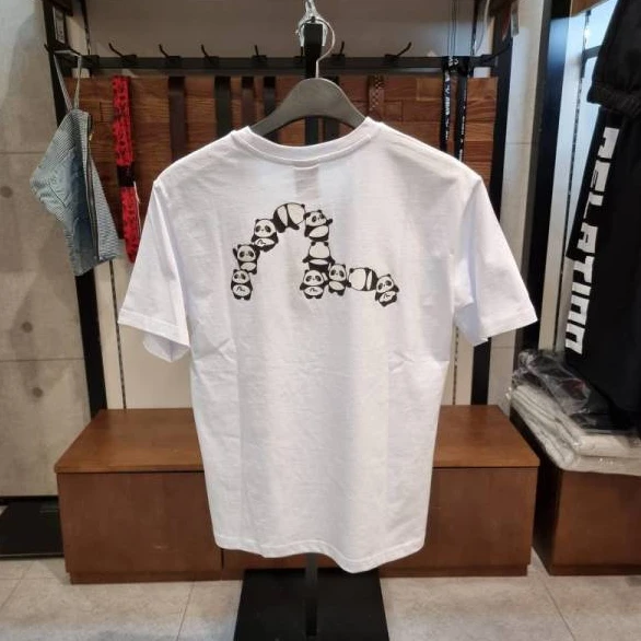 【享贝家】（国内现货-QD）Evisu 福神 小熊猫图案休闲宽松短袖T恤 男女同款 EU2UTS703 商品