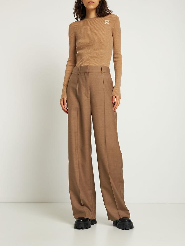 商品ROCHAS|Logo Rib Knit Wool Top,价格¥4939,第1张图片