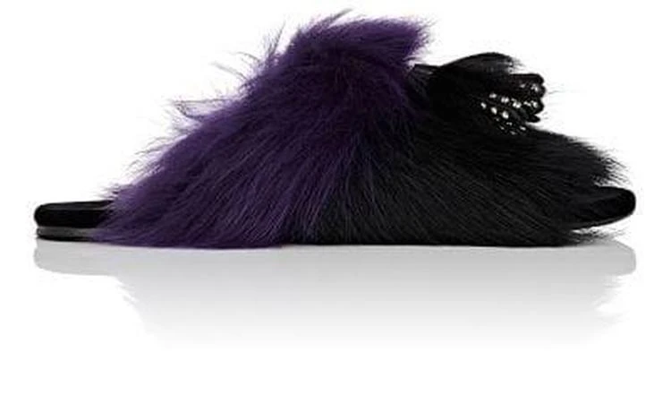 商品Prada|Tassel-Embellished Fur Slide Sandals,价格¥2818,第1张图片