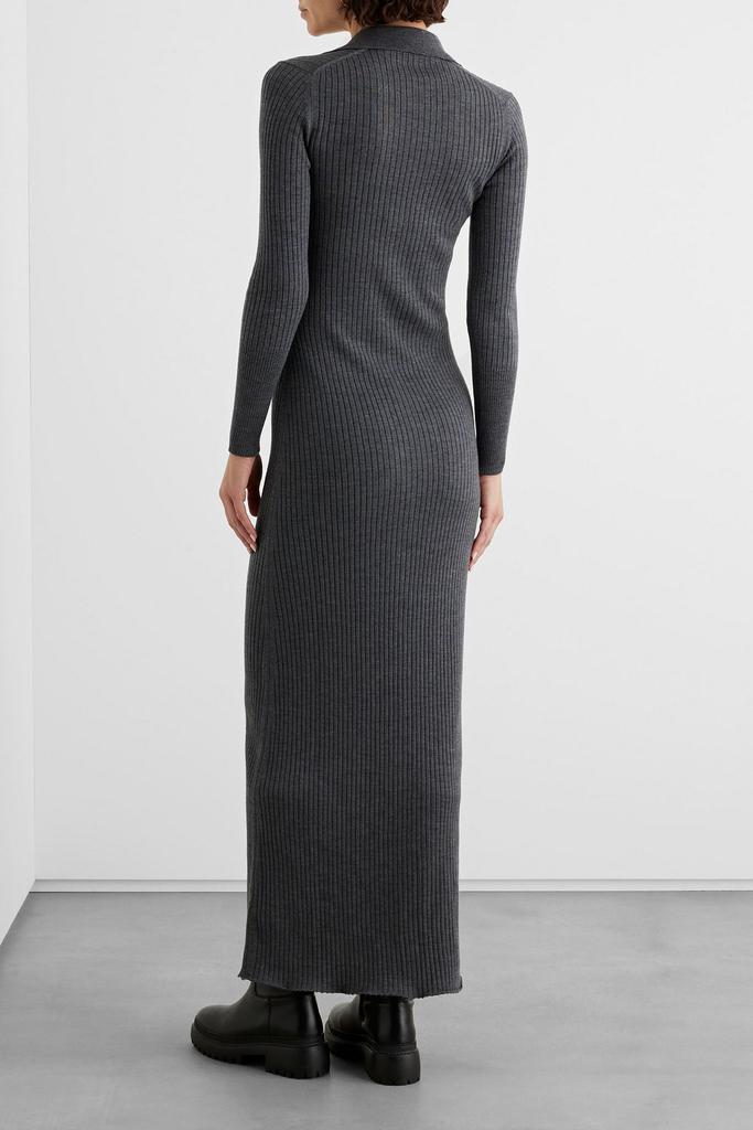 Meline ribbed merino wool maxi dress商品第3张图片规格展示