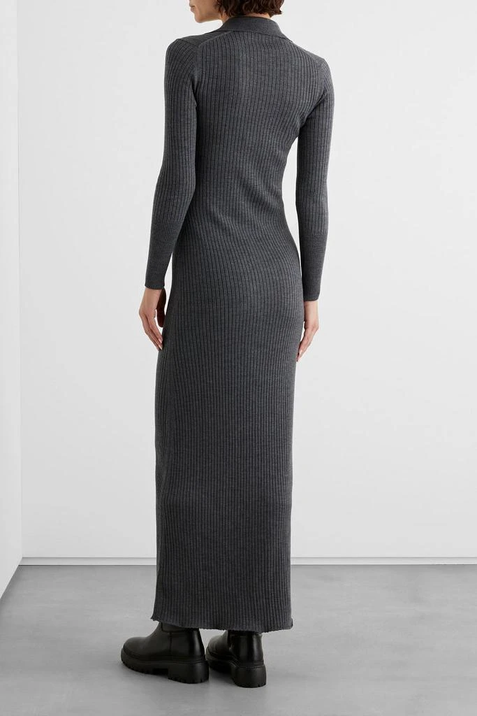 商品IRIS & INK|Meline ribbed merino wool maxi dress,价格¥736,第3张图片详细描述