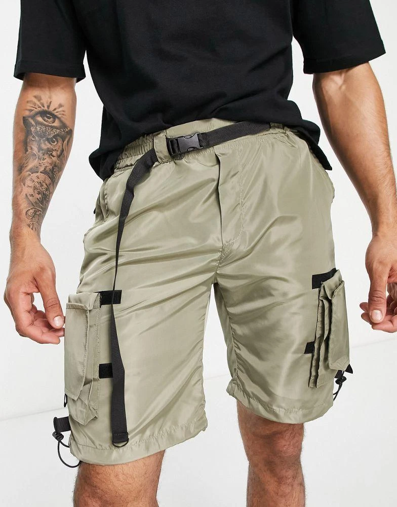 商品American Stitch|American Stitch cargo shorts in stone,价格¥215,第1张图片