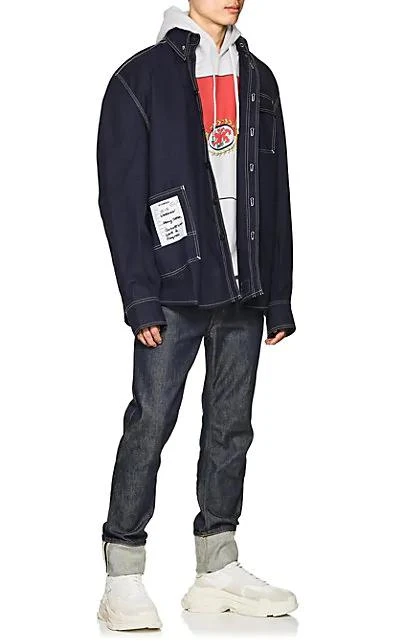 商品Vetements|Topstitched Cotton-Blend Oversized Workshirt,价格¥6486,第2张图片详细描述