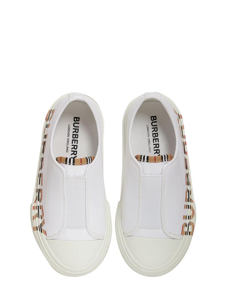 Icon Stripe Logo Cotton Slip-on Sneakers商品第1张图片规格展示