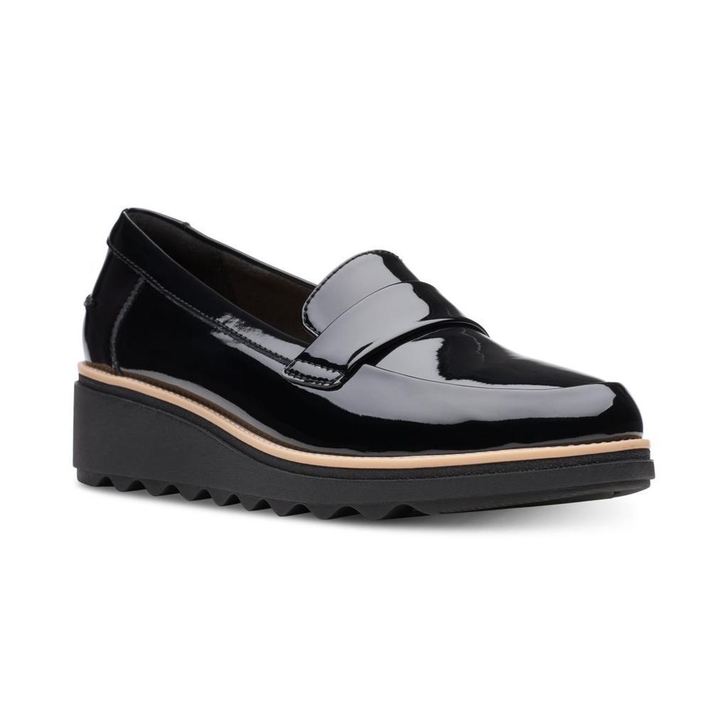 商品Clarks|Clarks Womens Sharon Gracie Leather Sip On Loafers,价格¥288-¥384,第1张图片