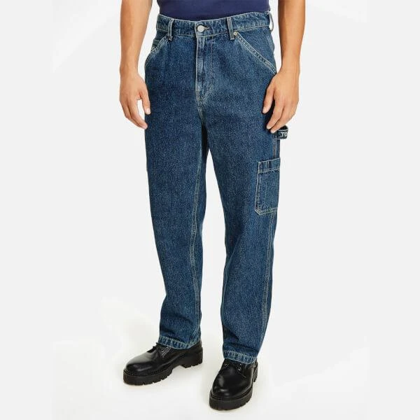 商品Tommy Jeans|Tommy Jeans Men's Skater Carpenter Pants - Downtown Grey,价格¥226,第1张图片详细描述