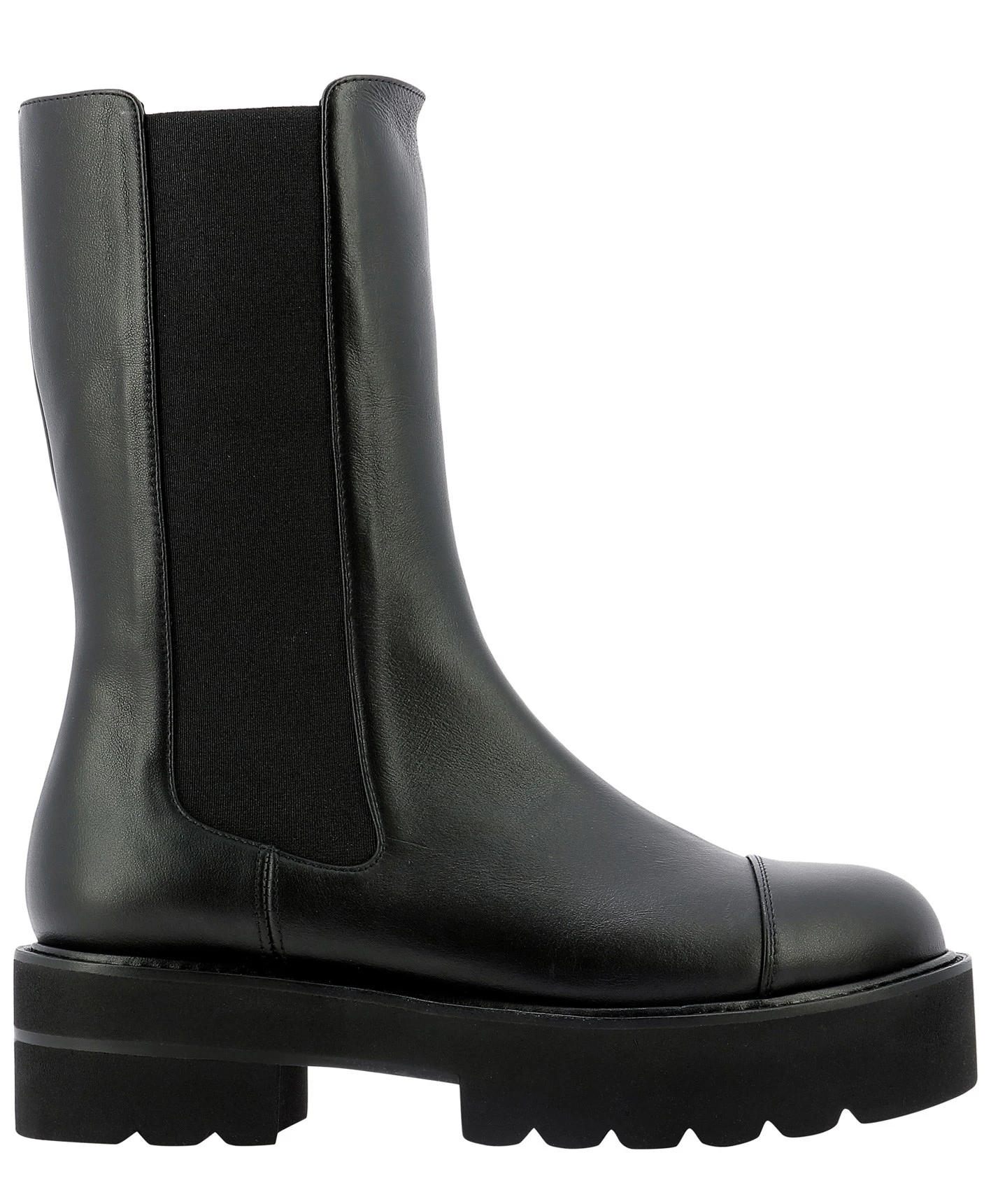 商品【商品预售7天】 Stuart Weitzman|Stuart Weitzman 女士靴子 PRESLEYULTRALIFTBOOTIECHIFFONCALFBLACK 黑色,价格¥2780,第1张图片