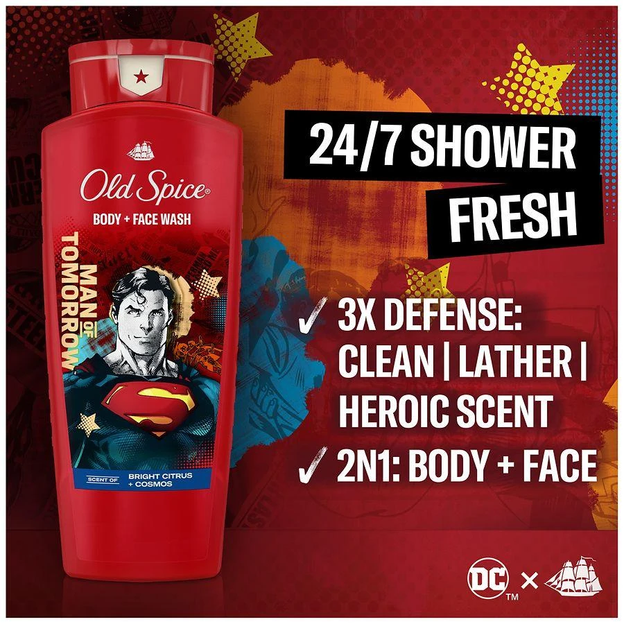 商品Old Spice|Cleansing Body Wash for Men, 24/7 Shower Fresh with Lasting Scent Bright Citrus and Cosmos,价格¥65,第2张图片详细描述