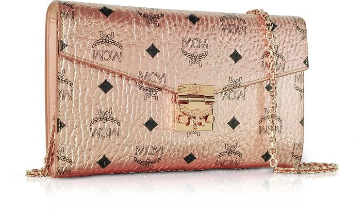 商品MCM|MCM Champagne Gold Patricia Visetos Large Wallet Crossbody Bag,价格¥4959,第2张图片详细描述