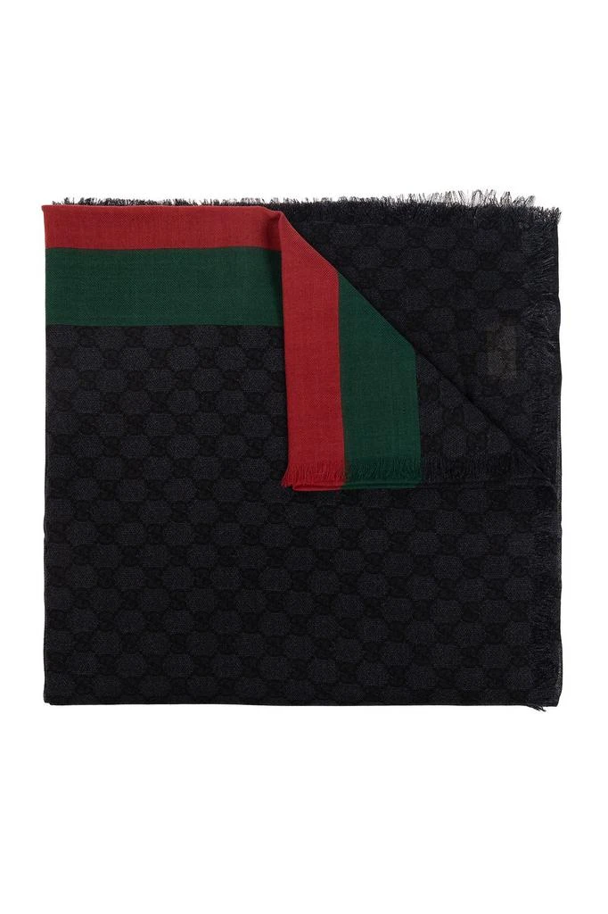 商品Gucci|Gucci GG Monogrammed Web-Stripe Scarf,价格¥3560,第1张图片