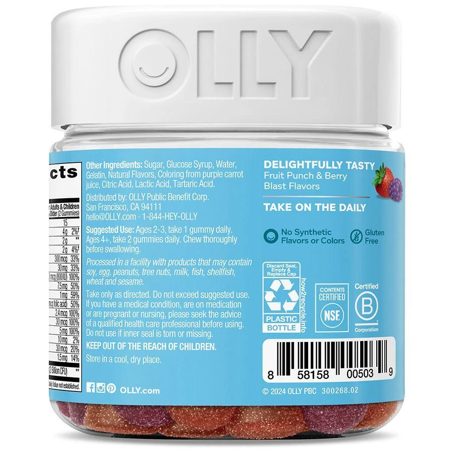 商品OLLY|Olly 儿童维生素&益生菌 水果软糖 70粒,价格¥110,第2张图片详细描述