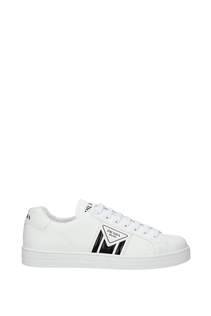 商品Prada|Sneakers Leather White Black,价格¥3246,第1张图片