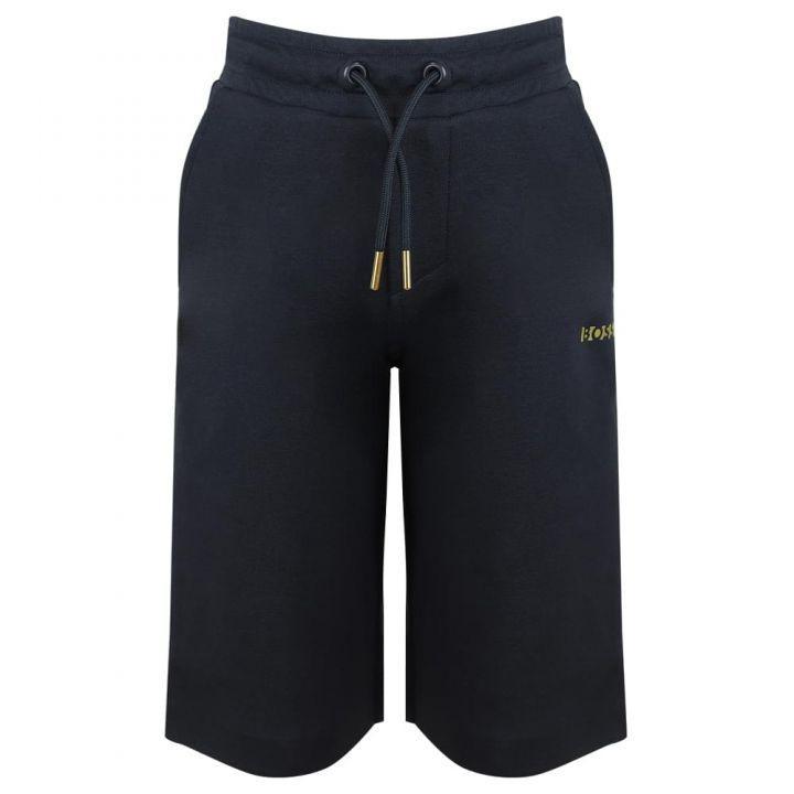 商品Hugo Boss|Navy & Gold Logo Bermuda Shorts,价格¥262-¥292,第1张图片