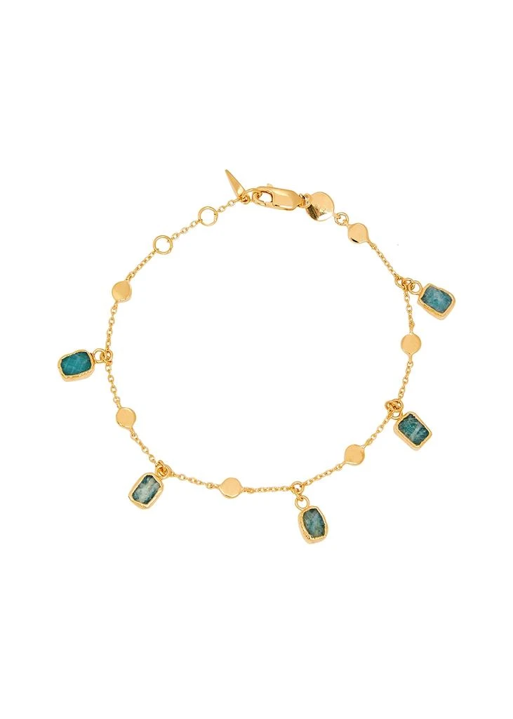 商品Missoma|Amazonite Lena 18kt gold vermeil bracelet,价格¥1014,第1张图片