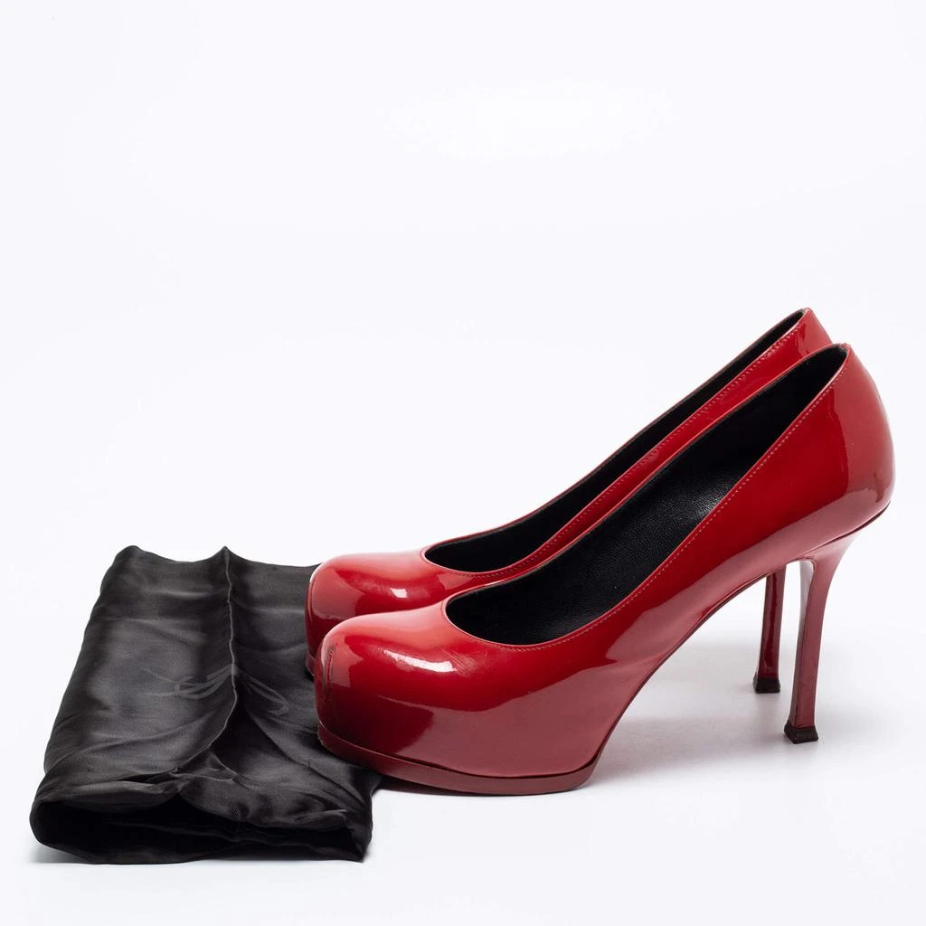 Saint Laurent Red Patent Leather Tribtoo Platform Pumps Size 37.5 商品