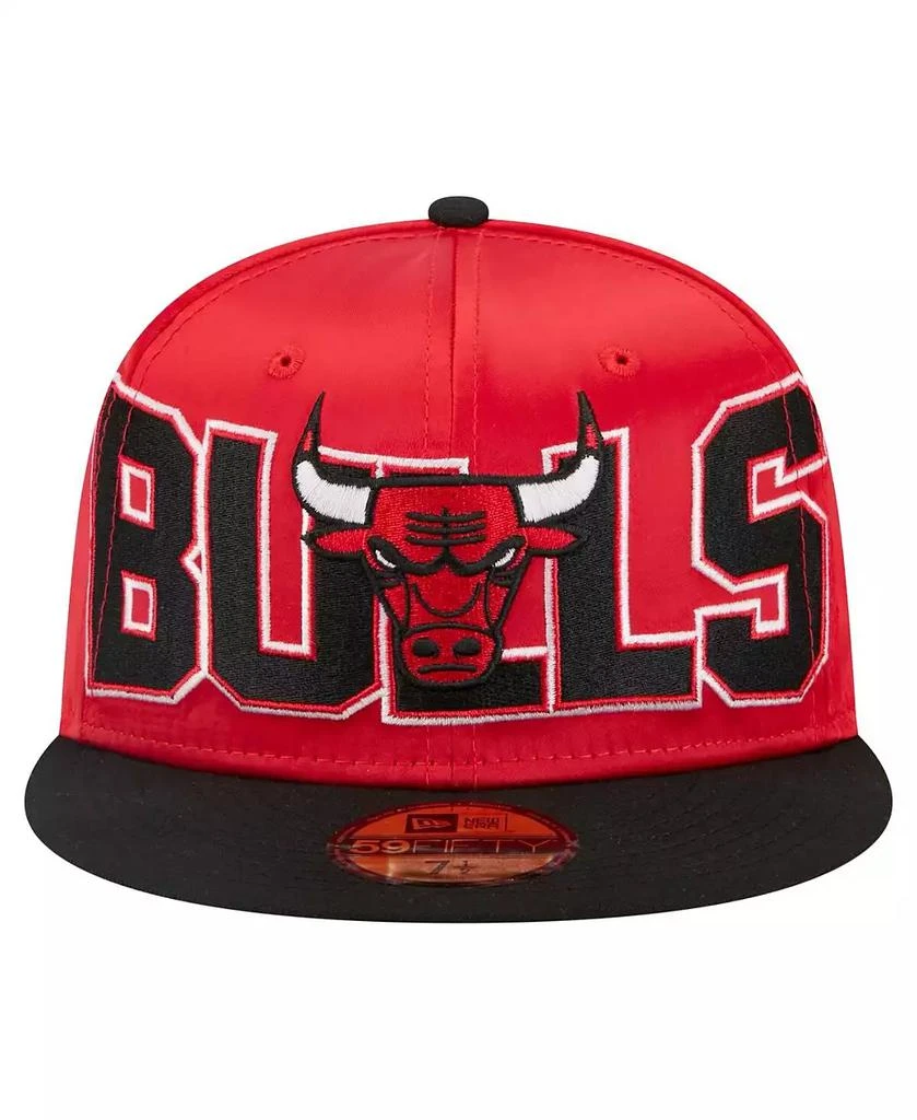 商品New Era|Men's Red/Black Chicago Bulls Satin Two-Tone 59FIFTY Fitted Hat,价格¥368,第4张图片详细描述