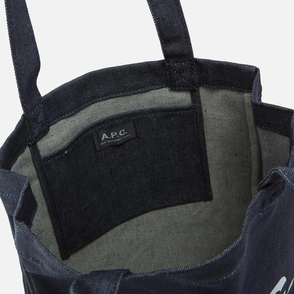 商品A.P.C.|A.P.C. Tote Laure 2.0 Logo-Print Denim Bag,价格¥513,第5张图片详细描述