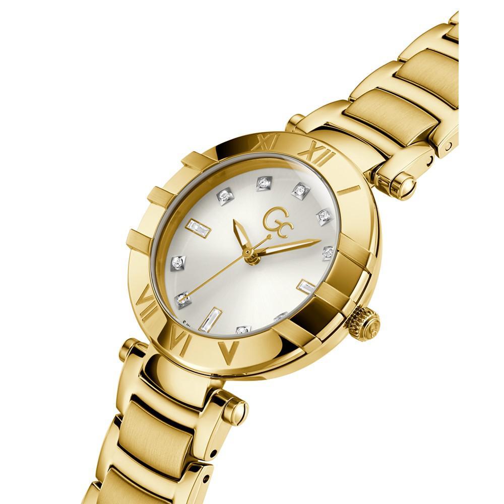 商品GUESS|Gc Cruise Women's Swiss Gold-Tone Stainless Steel Bracelet Watch 32mm,价格¥2786,第6张图片详细描述