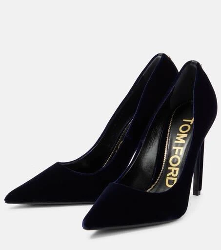 商品Tom Ford|T Screw velvet pumps,价格¥7039,第5张图片详细描述