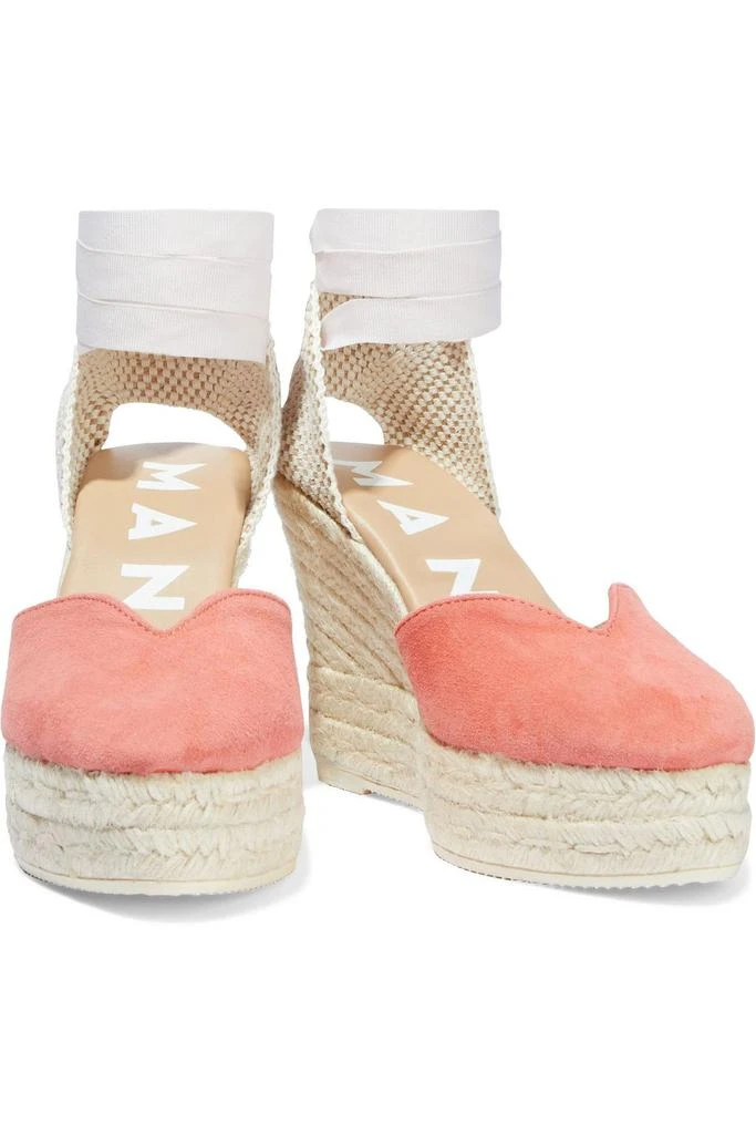 商品MANEBÍ|Hamptons lace-up suede wedge espadrilles,价格¥939,第2张图片详细描述