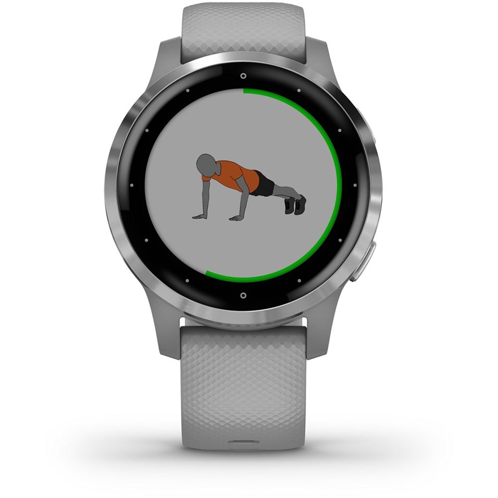 Unisex vivoactive 4S Powder Gray Silicone Strap Touchscreen Smart Watch 40mm商品第7张图片规格展示