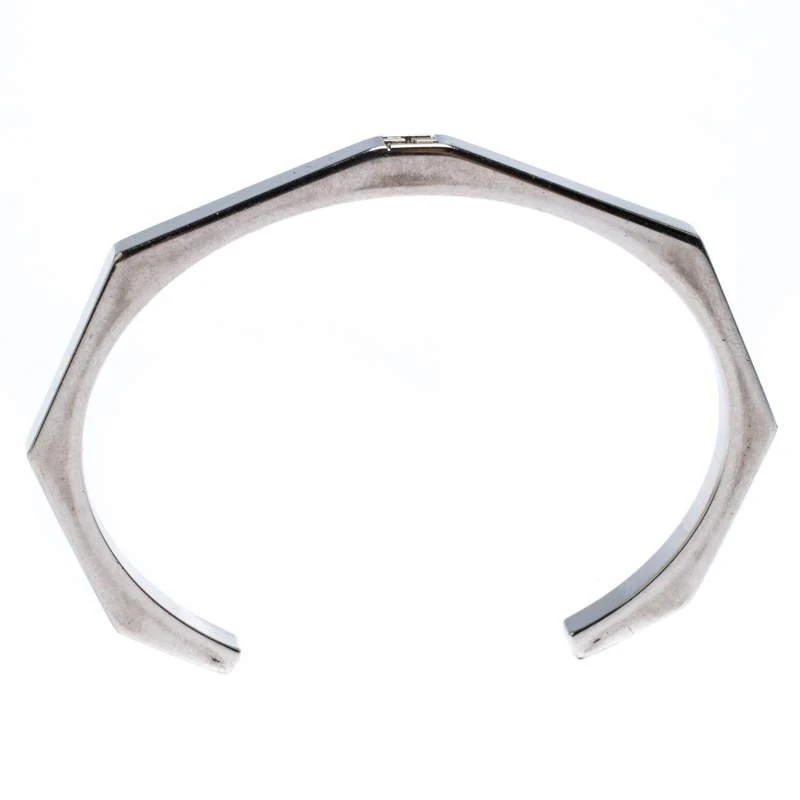 商品[二手商品] Fendi|Fendi Baguette Silver Tone Open Cuff Bracelet,价格¥1399,第4张图片详细描述
