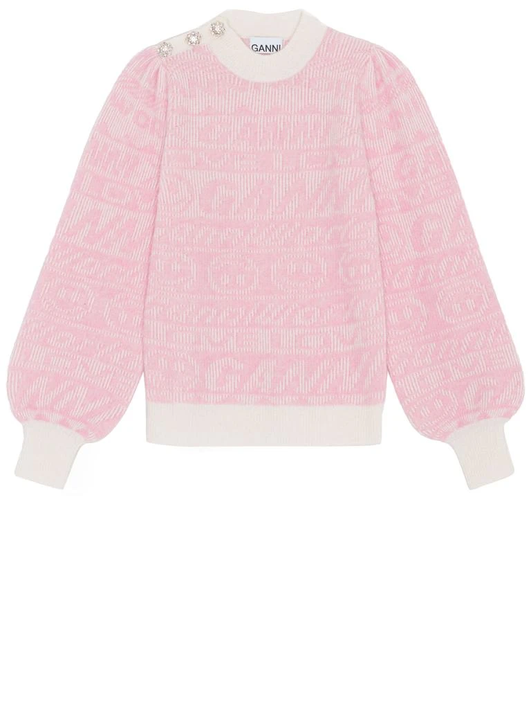 商品Ganni|Pink jumper with buttons,价格¥1611,第1张图片