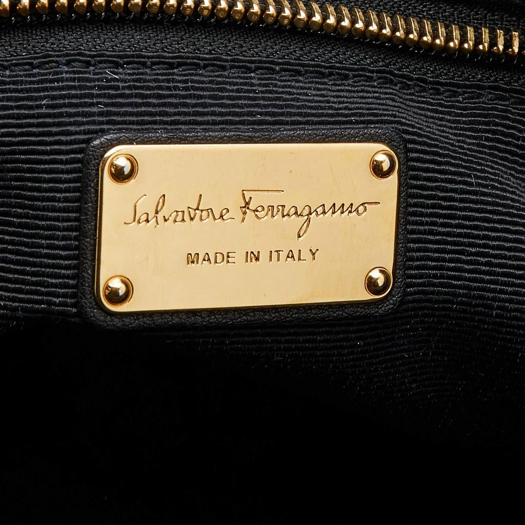 Salvatore Ferragamo Black Leather Gancini Logo Tote 商品