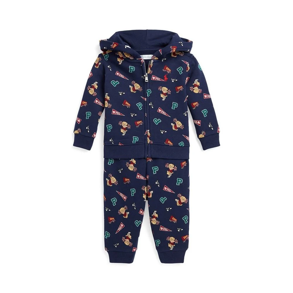 商品Ralph Lauren|Baby Girls Polo Bear Fleece Hoodie and Pants Set,价格¥311,第1张图片