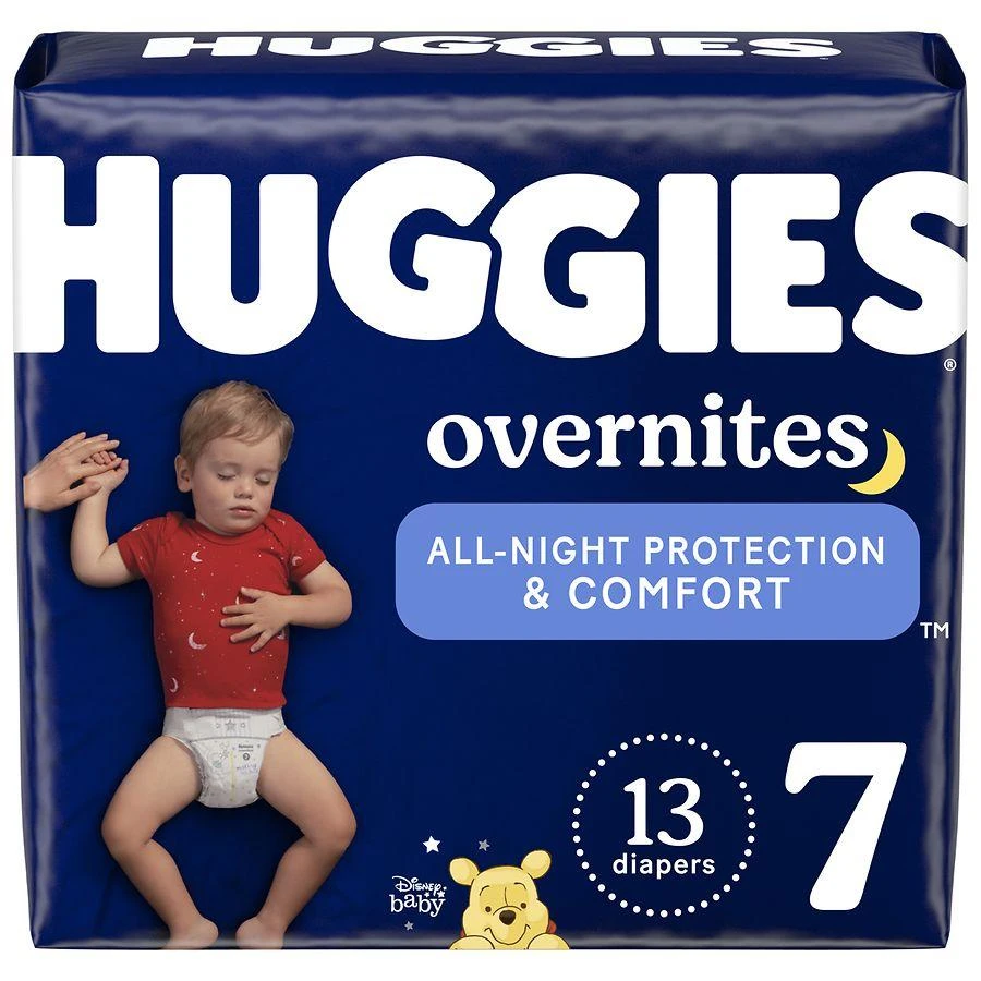 商品Huggies OverNites|Nighttime Baby Diapers Size 7 (41+ lbs),价格¥79,第1张图片
